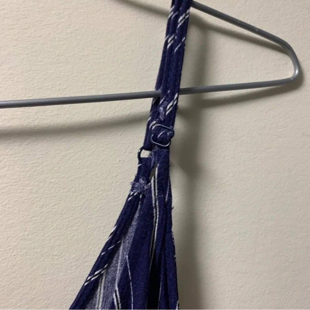 La Hearts Navy Striped v-neck Jumpsuit size small - Picture 6 of 8